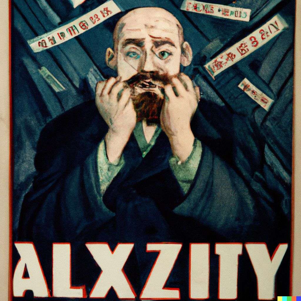 a representation of anxiety, Soviet poster